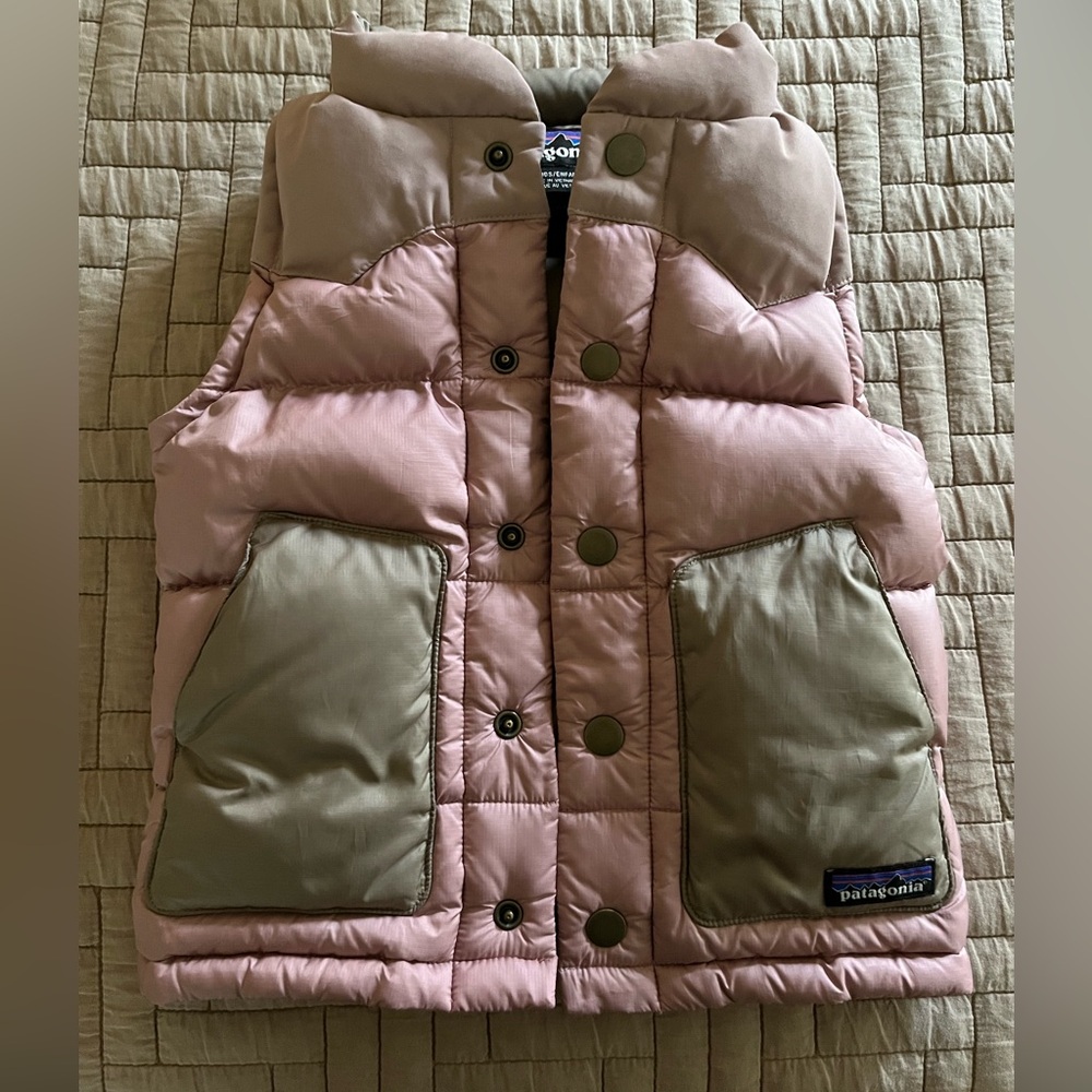 Patagonia Pink and Tan Bivy Vest